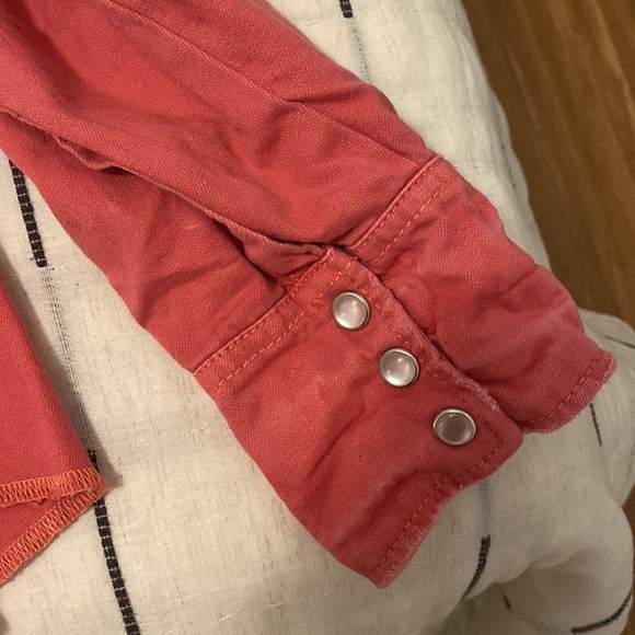 Pink Denim Free People Top - Picture 3 of 3